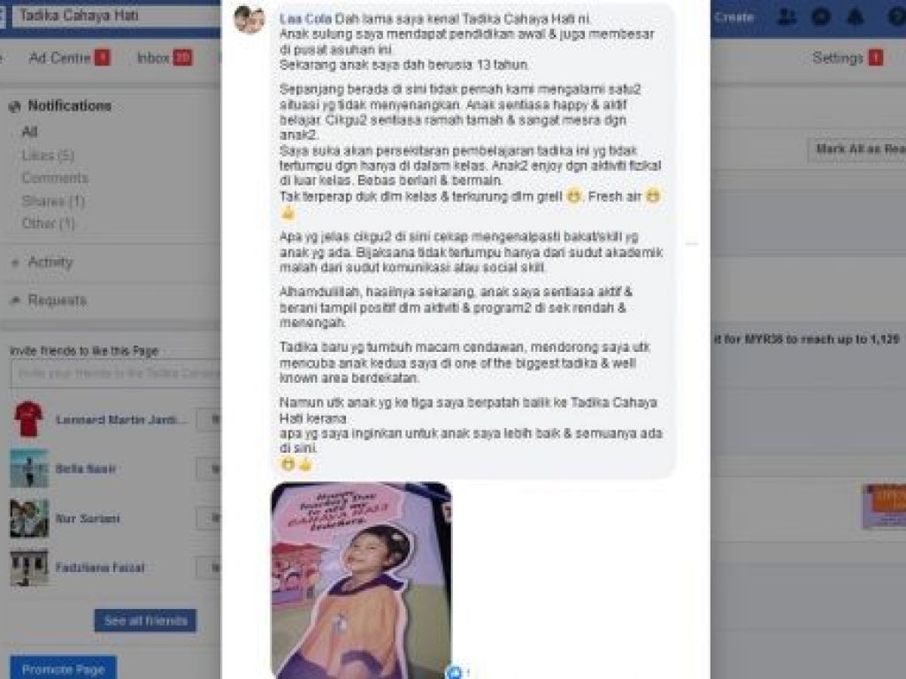 Testimonial dari  Puan Norsuhaila binti Hashim.