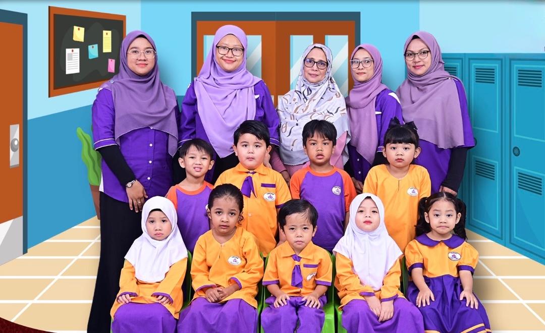 Children learning at Tadika Cahaya Hati